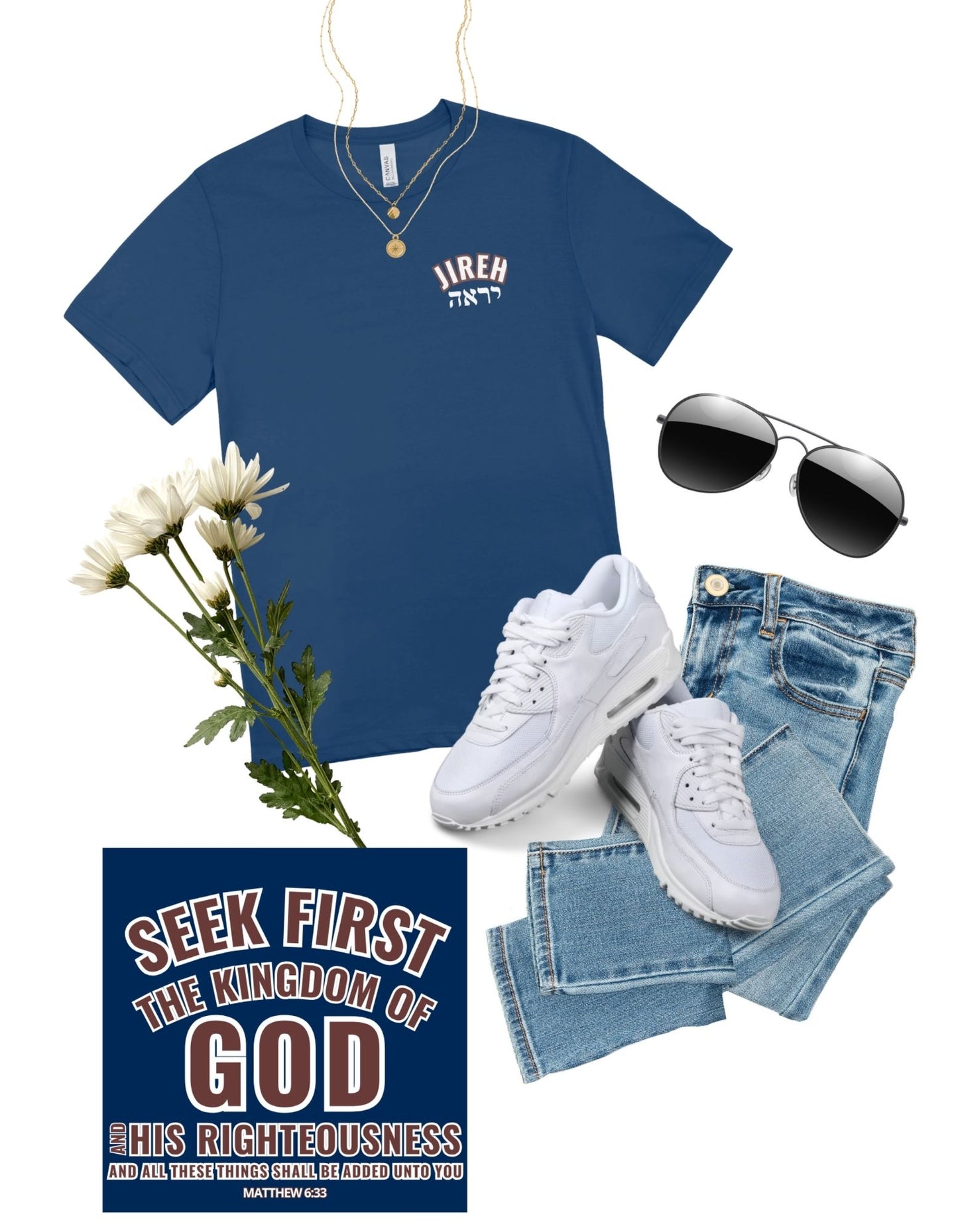 Fall at his feet collection: Jireh shirt