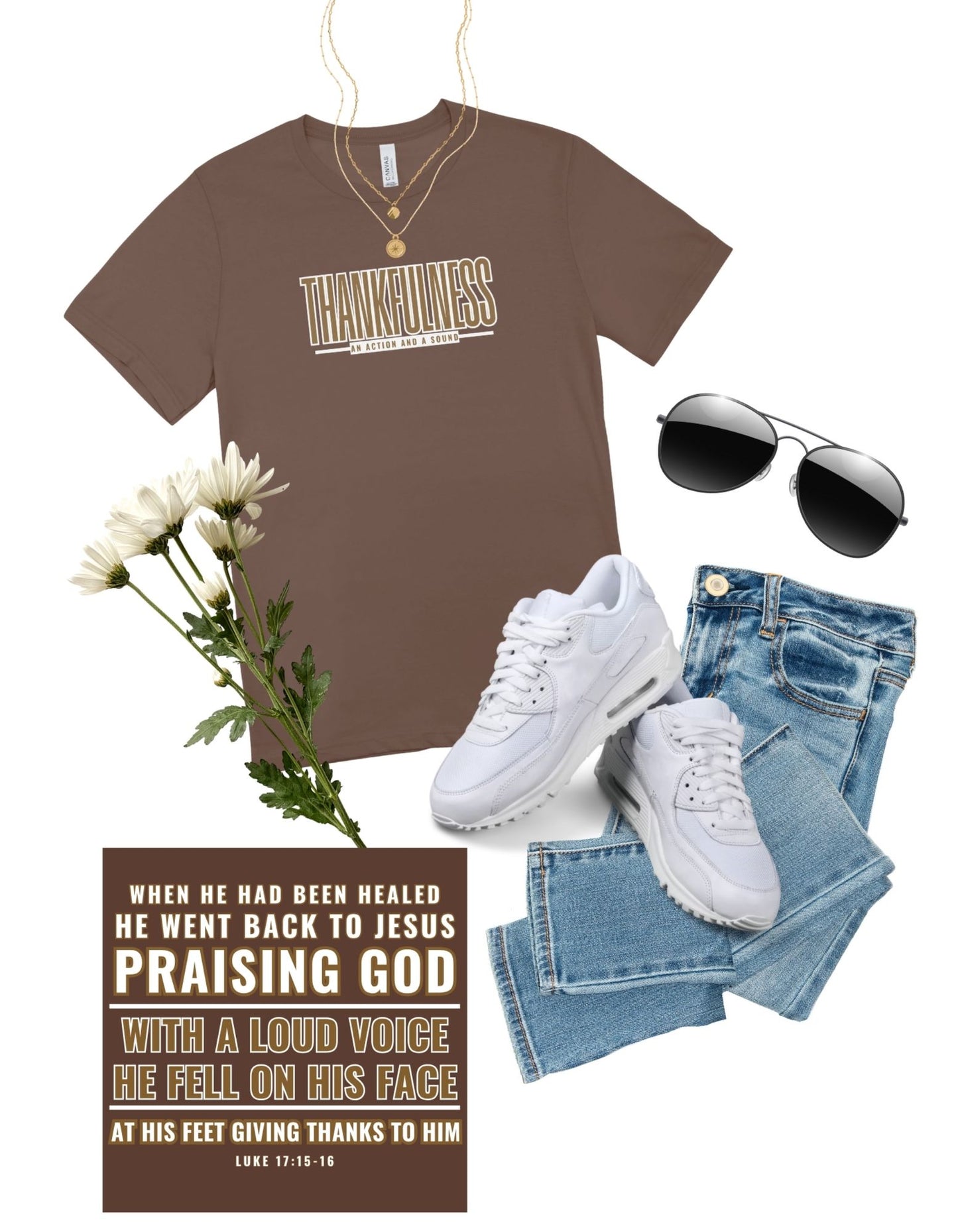 Fall at his feet collection: Thankfulness shirt