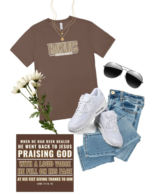 Fall at his feet collection: Thankfulness shirt